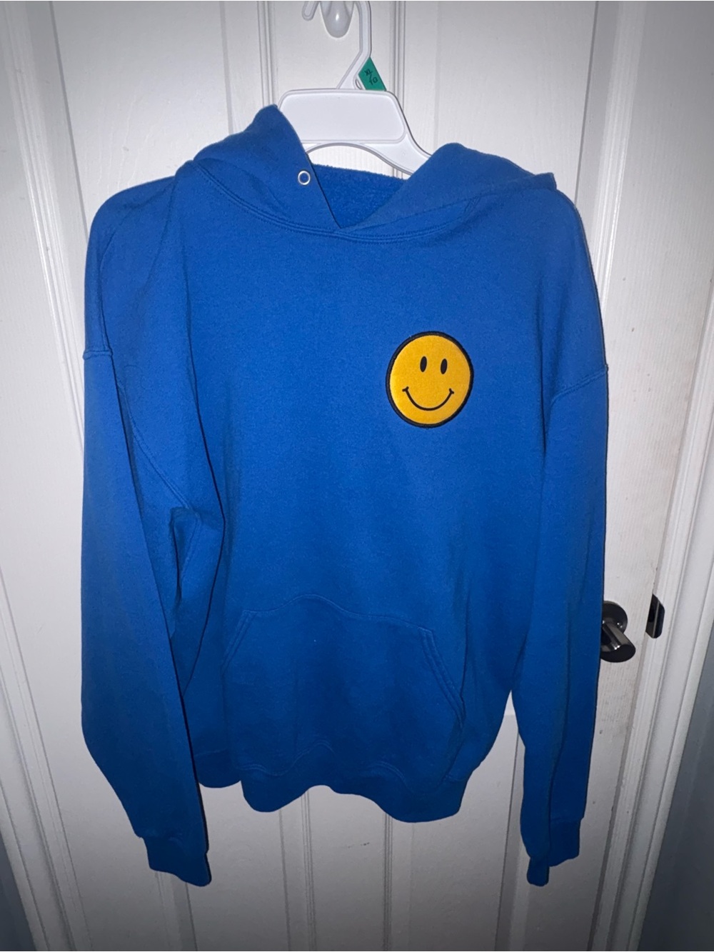 Blue Hoodie Sweater with Smiley